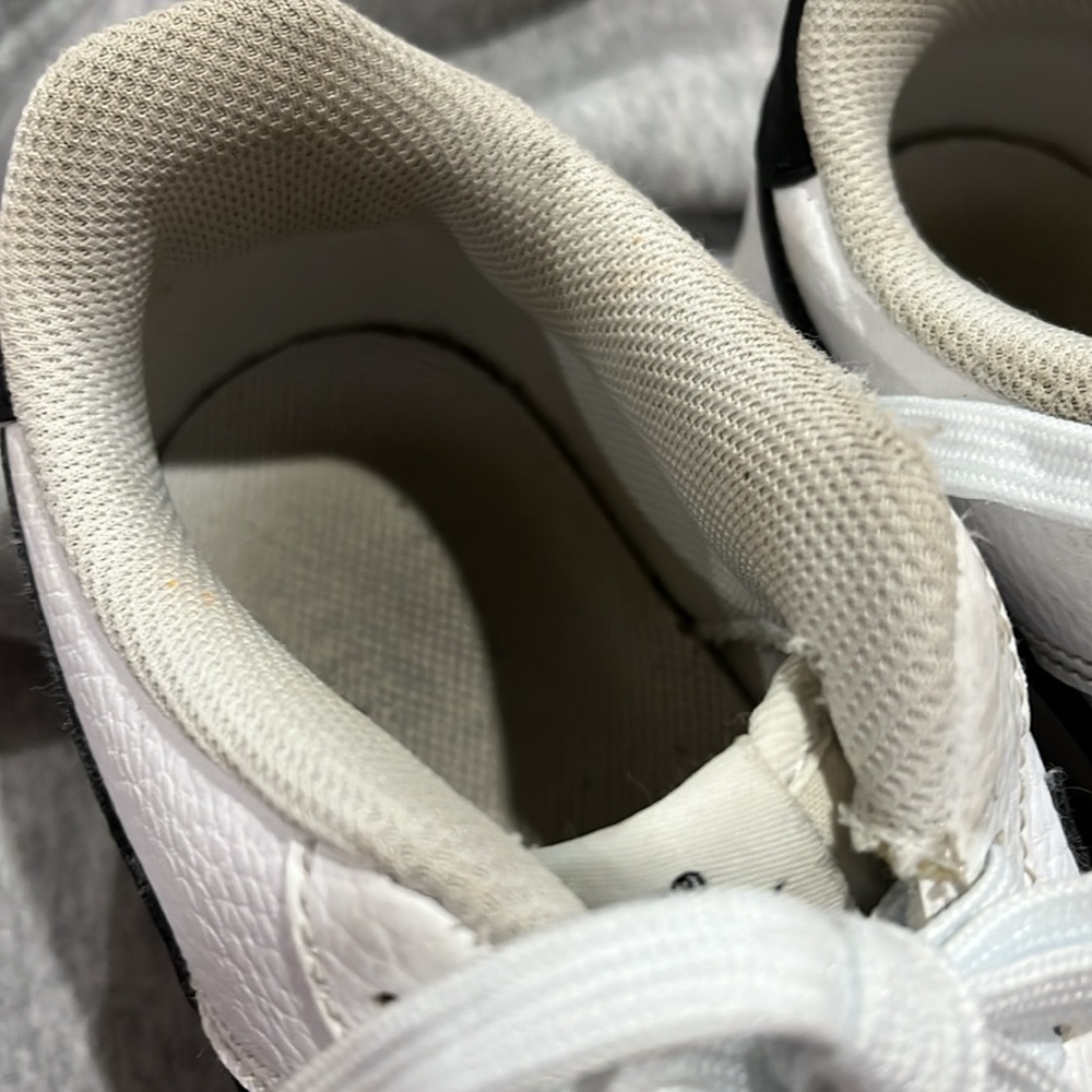 Nike Air Force 1  - Size 7Y - UK6 - White Black Leather - Nice Condition - Picture 9 of 12